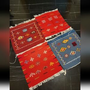4 Mini Moroccan Rugs